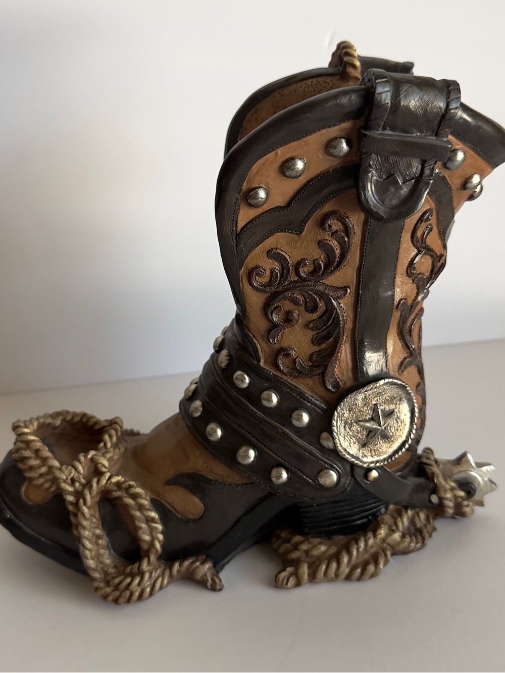 Decorative Western Cowboy Boot Wine Bottle Holder